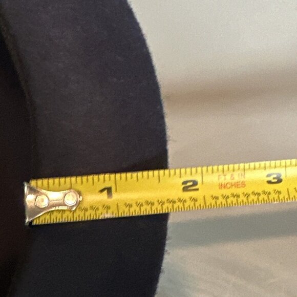 Nordstrom Tarnish Hat Cap BLUE Ribbon Wool Classy Fedora - Picture 6 of 7